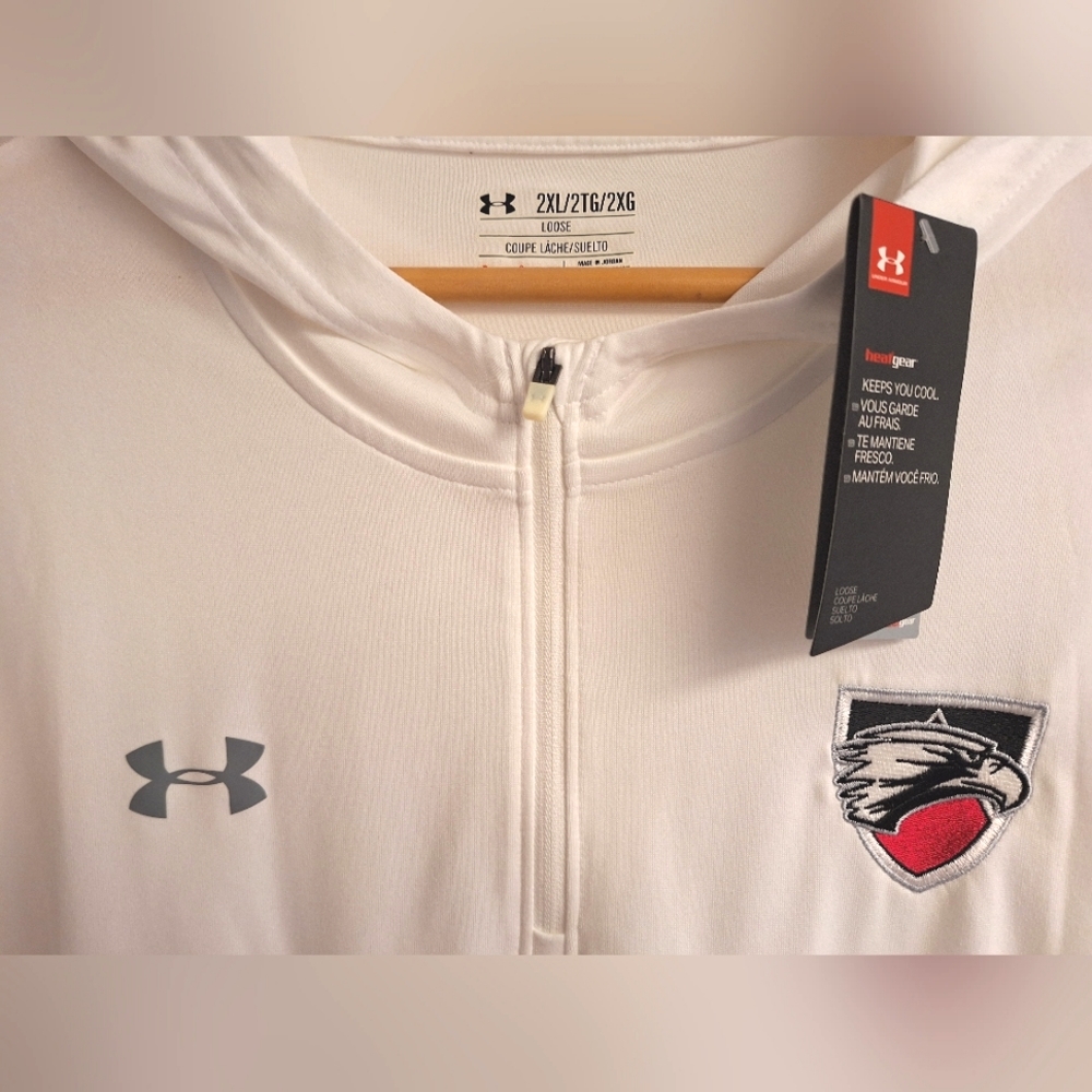 Under Armour men's Heat Gear hoodie with Edgewood College logo size 2XL - Picture 5 of 16